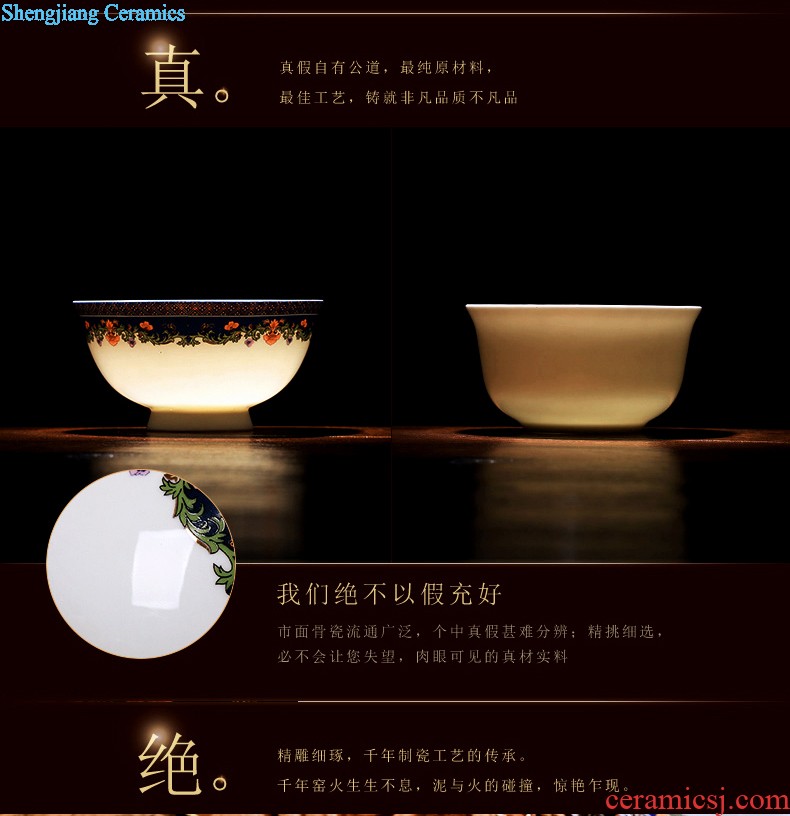 Nine domain of jingdezhen blue and white porcelain of fruit nut plate dry fruit tray double snacks of plate of the sitting room all the candy dish