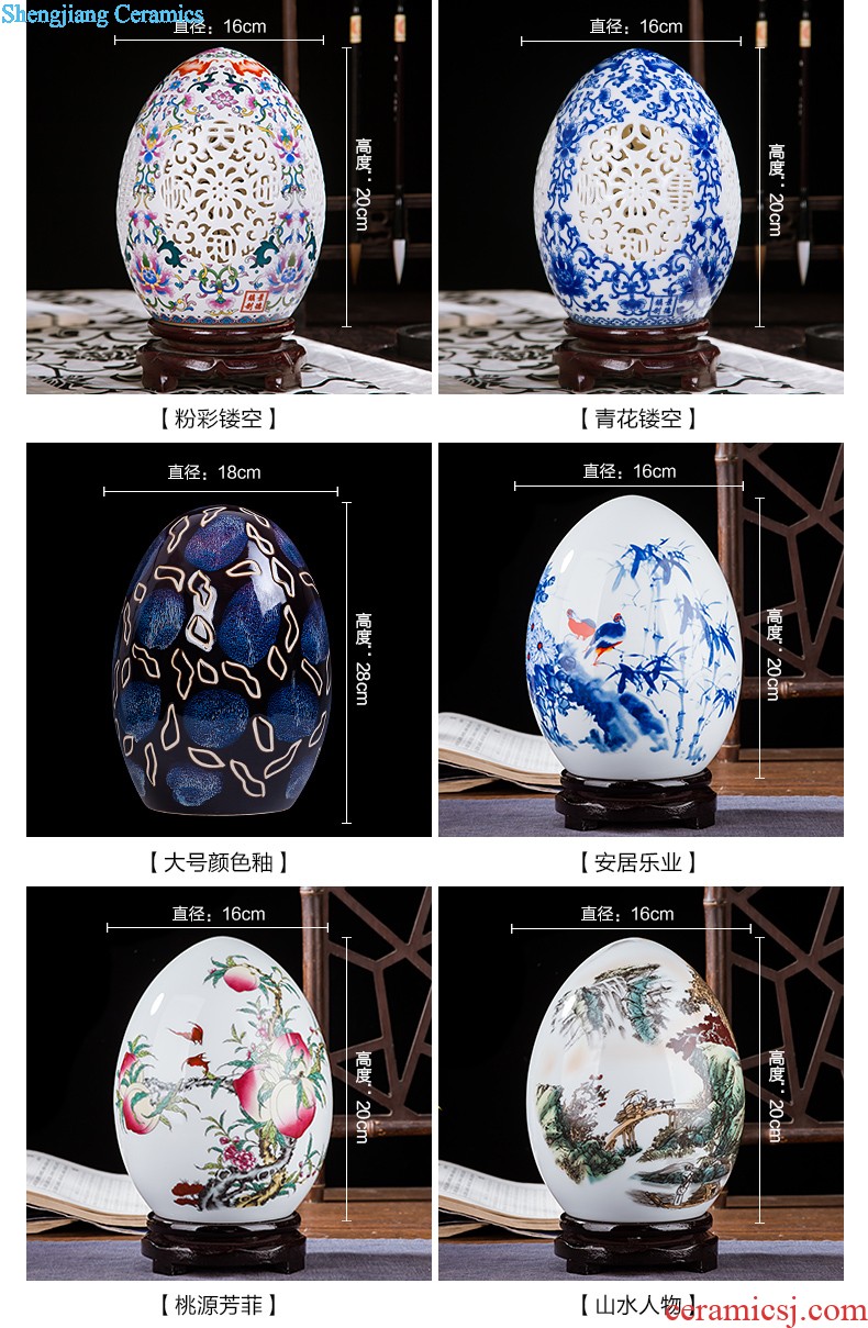 Jingdezhen ceramics flower vase creative modern new Chinese style home sitting room adornment TV ark furnishing articles