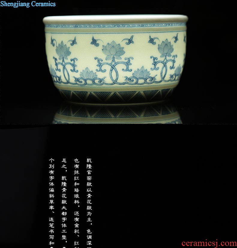 Jingdezhen ceramics hand-painted colored enamel paint sample tea cup cup dish kung fu tea tea cups master cup