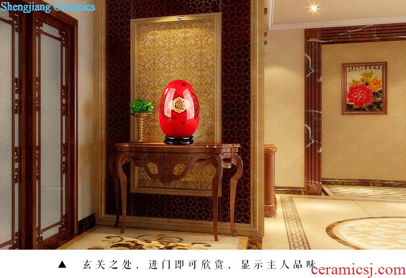 Jingdezhen ceramics flower vase creative modern new Chinese style home sitting room adornment TV ark furnishing articles