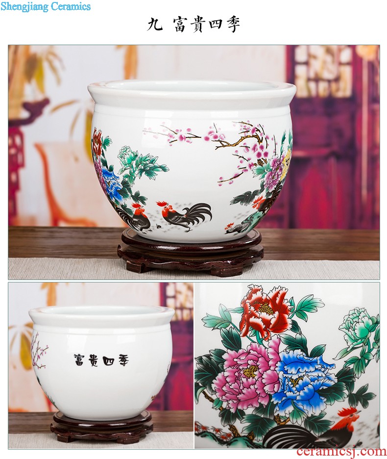 Jingdezhen ceramics furnishing articles household adornment hang dish Chinese wine sitting room porch decorate dish