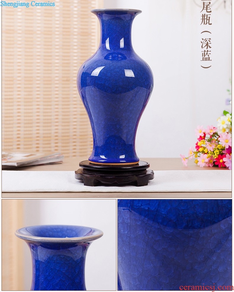 Jingdezhen ceramics vase of contemporary and contracted home sitting room handicraft wine creative egg ornament furnishing articles