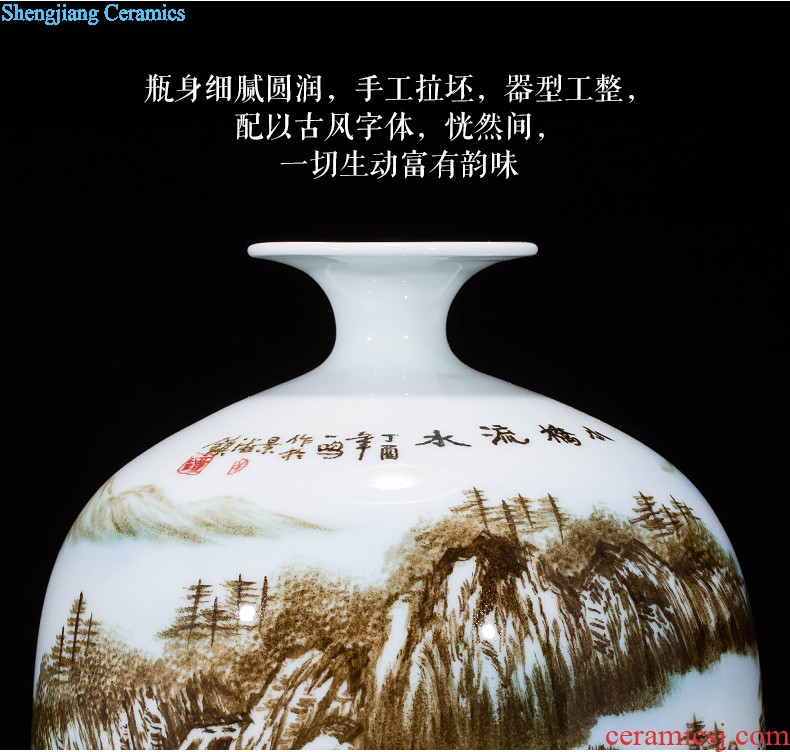 Jingdezhen ceramics hand-painted vases, flower arrangement wine porch home decoration sitting room TV ark furnishing articles