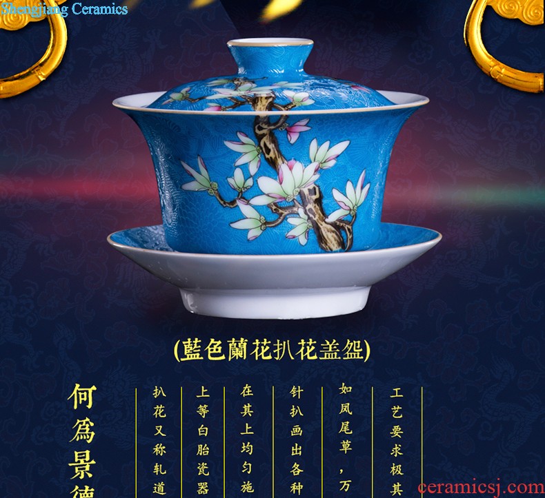 Bowl suit of jingdezhen ceramic tableware 4.5 inch tall bowl 6 inch rainbow noodle bowl creative household bone porcelain rice bowls