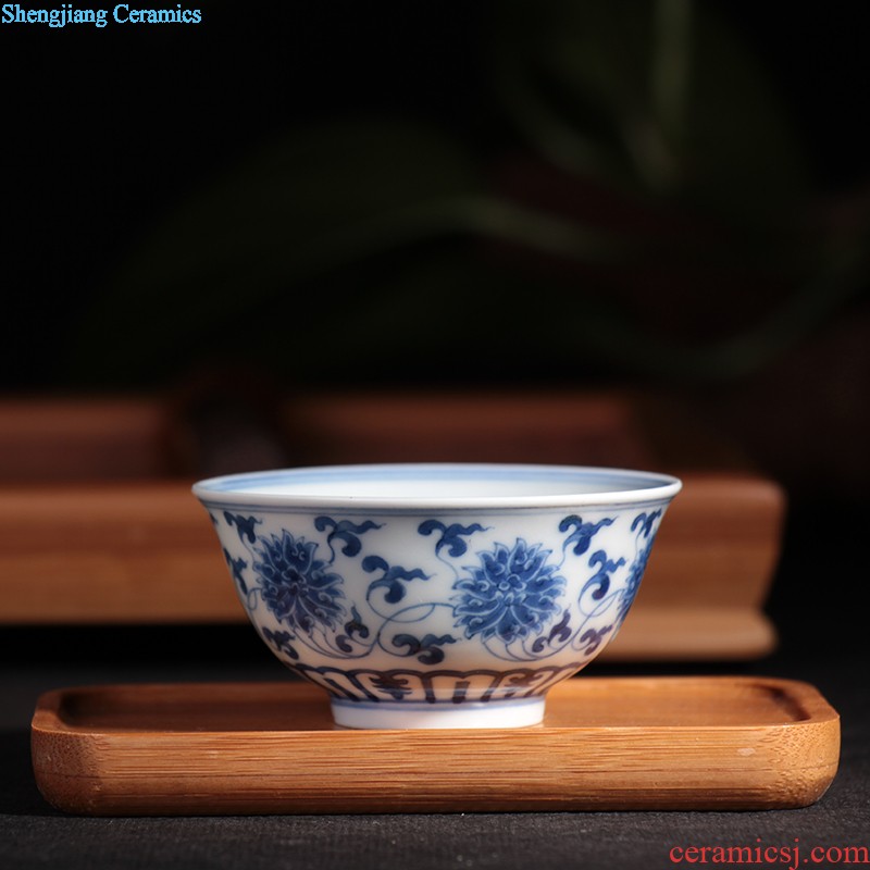 Blue and white porcelain tableware antique dishes exquisite suits and apparatus with cover plate heat preservation plate deep dish bone porcelain ceramic