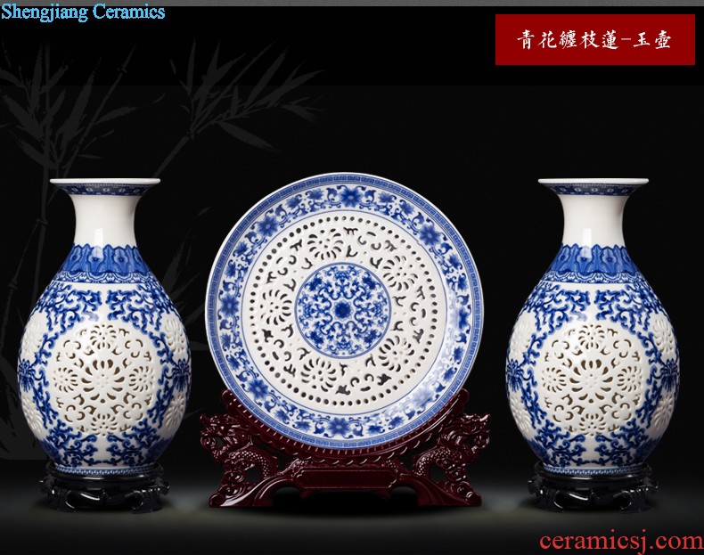 Jingdezhen ceramics furnishing articles hang dish sitting room ark Chinese arts and crafts decoration home decoration plate of town house