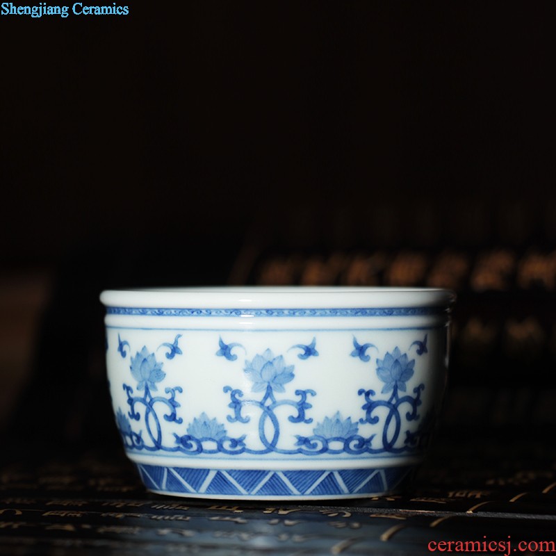 Jingdezhen ceramics hand-painted colored enamel paint sample tea cup cup dish kung fu tea tea cups master cup