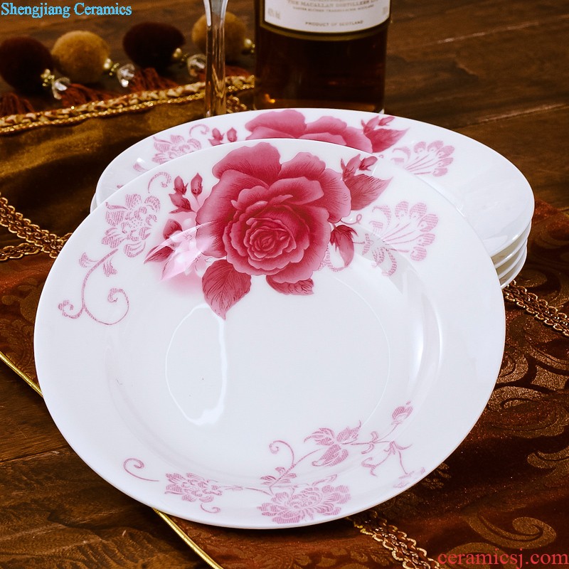 Eternal rose jingdezhen ceramic 28 nine domain skull porcelain tableware suit The dishes consolidation set of porcelain