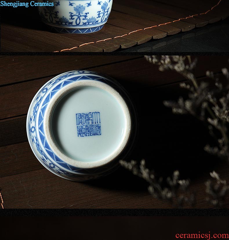 Jingdezhen ceramics hand-painted colored enamel paint sample tea cup cup dish kung fu tea tea cups master cup