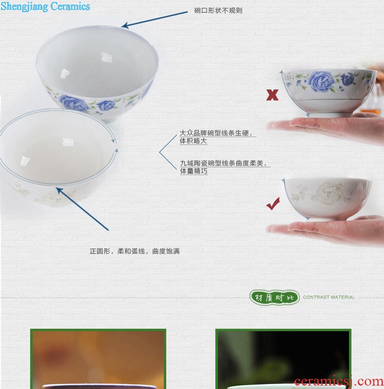 Jingdezhen blue and white youligong nine domain eight head of ceramic tea set Traditional hand-painted teapot teacup set under glaze