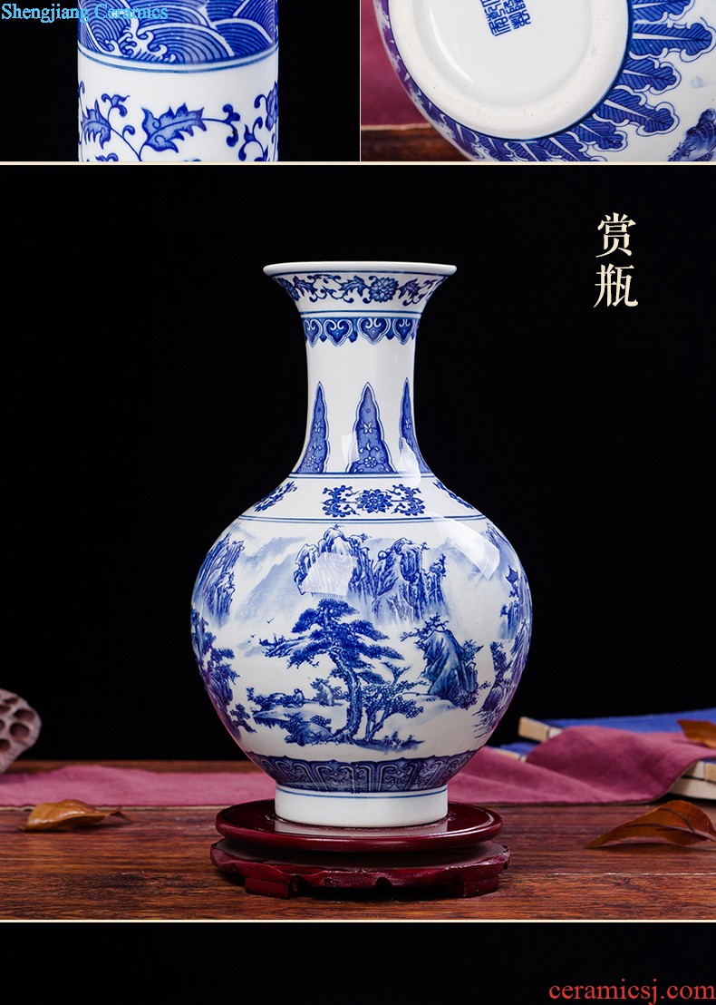 Jingdezhen ceramics vase Chinese penjing flower, white porcelain wine handicraft decorative household items