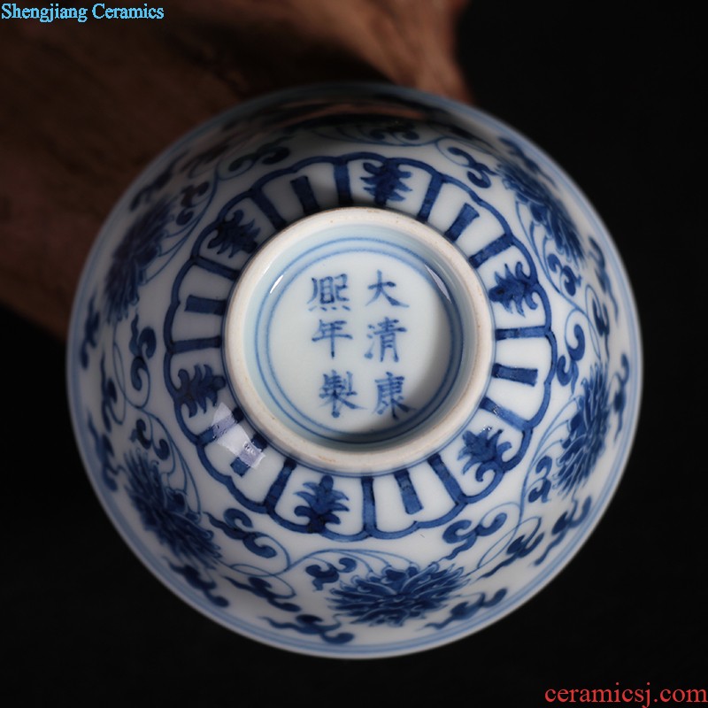 Blue and white porcelain tableware antique dishes exquisite suits and apparatus with cover plate heat preservation plate deep dish bone porcelain ceramic