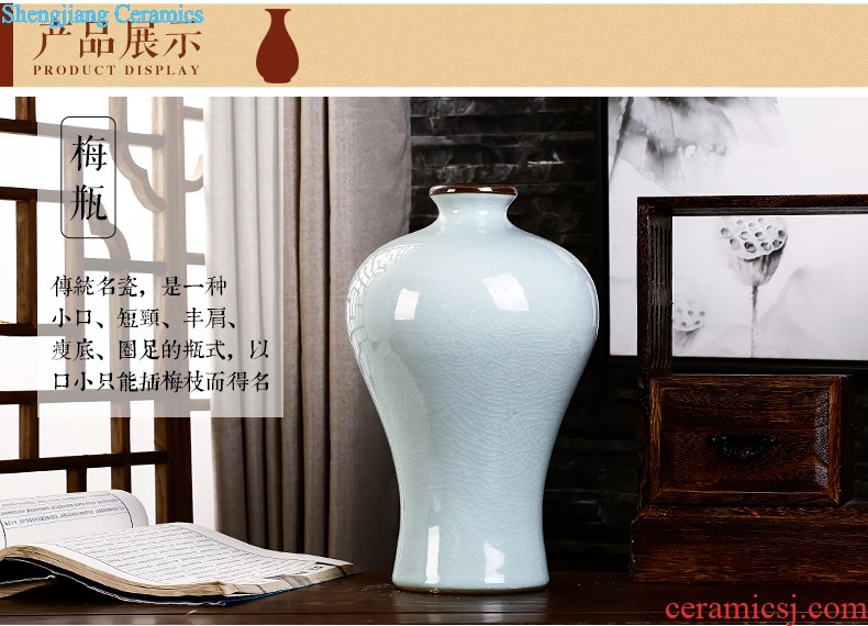 Jingdezhen vase furnishing articles living room contracted white large flower arranging ceramics vase decoration home decoration