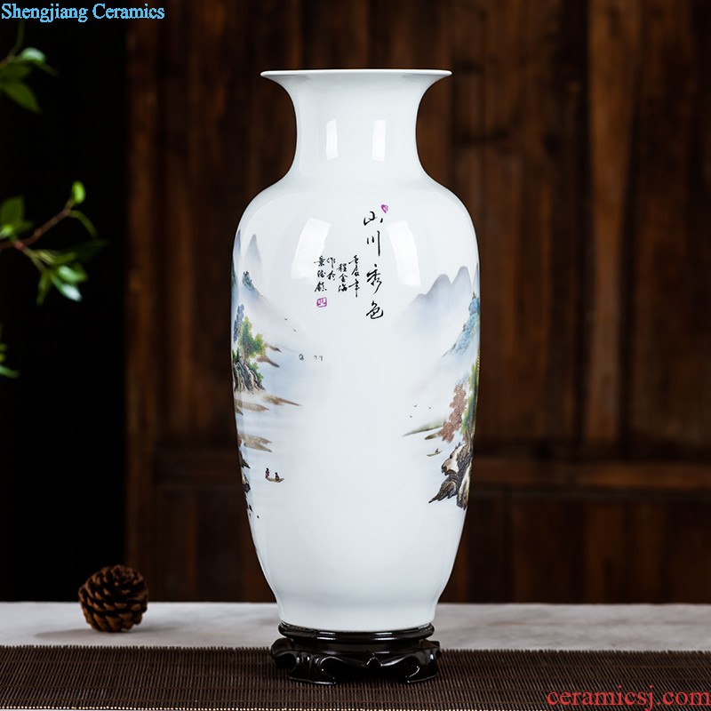 Small fish tank water lily of jingdezhen ceramics basin bowl lotus tortoise cylinder aquarium handicraft furnishing articles writing brush washer with fish pot cylinder