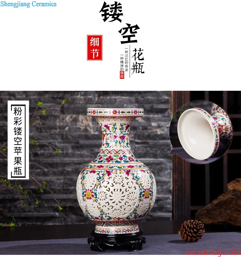 Jingdezhen ceramics vase of contemporary and contracted home sitting room handicraft wine creative egg ornament furnishing articles