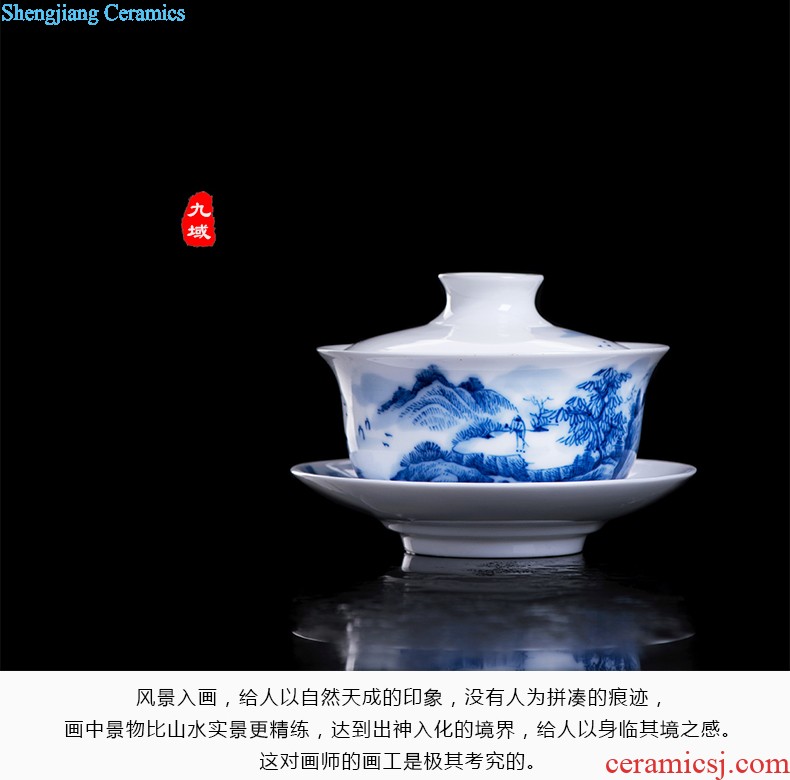 Custom handmade grilled pastel flowers jingdezhen ceramic kung fu small single cup personal master office glass cup tea