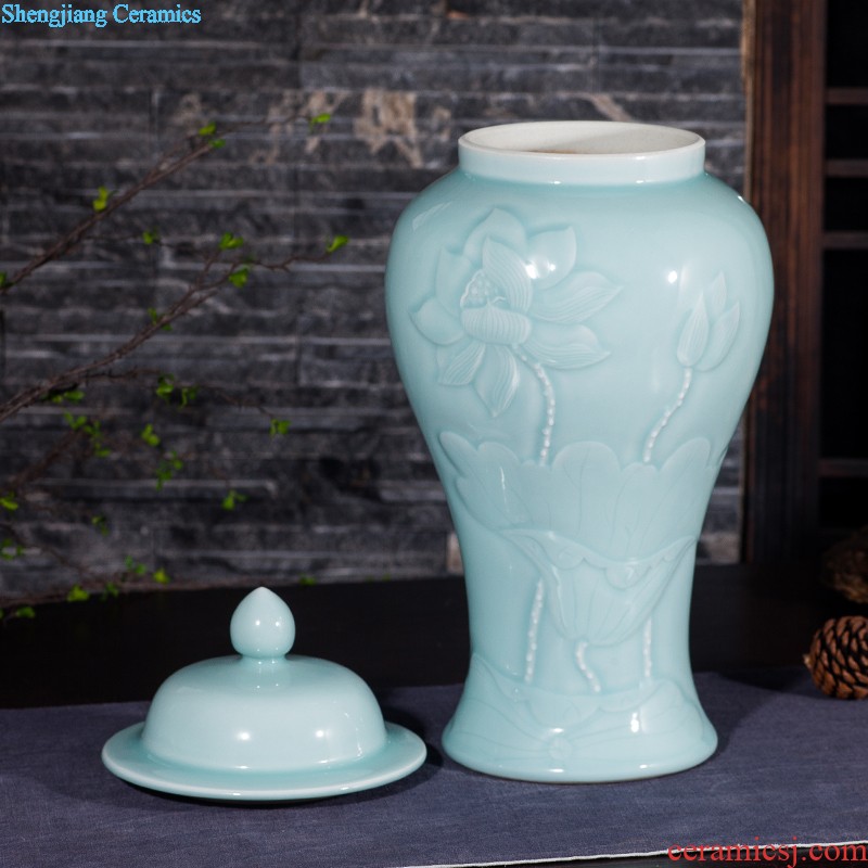 Jingdezhen ceramics vase furnishing articles hollow out modern classical porcelain sitting room ark crafts home decoration