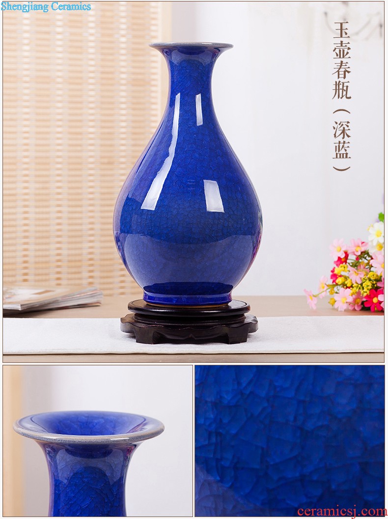 Jingdezhen ceramics vase of contemporary and contracted home sitting room handicraft wine creative egg ornament furnishing articles