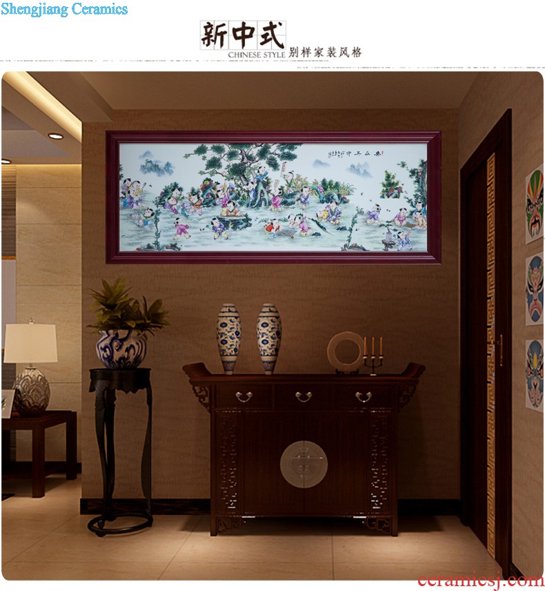 Jingdezhen ceramics big vase youligong flower arrangement, household decoration wine porch decoration furnishing articles