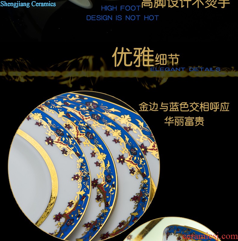 Dish dish suits jingdezhen ceramic nine domain 56 skull porcelain tableware Korean high-grade wedding housewarming porcelain