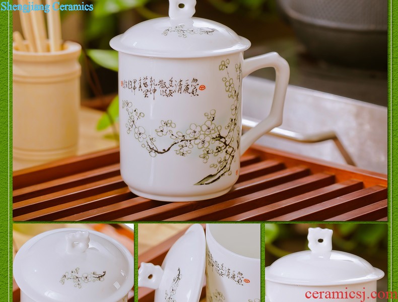 Jingdezhen ceramic cups With cover bone China mugs porcelain cup package mail office meeting Every year more than