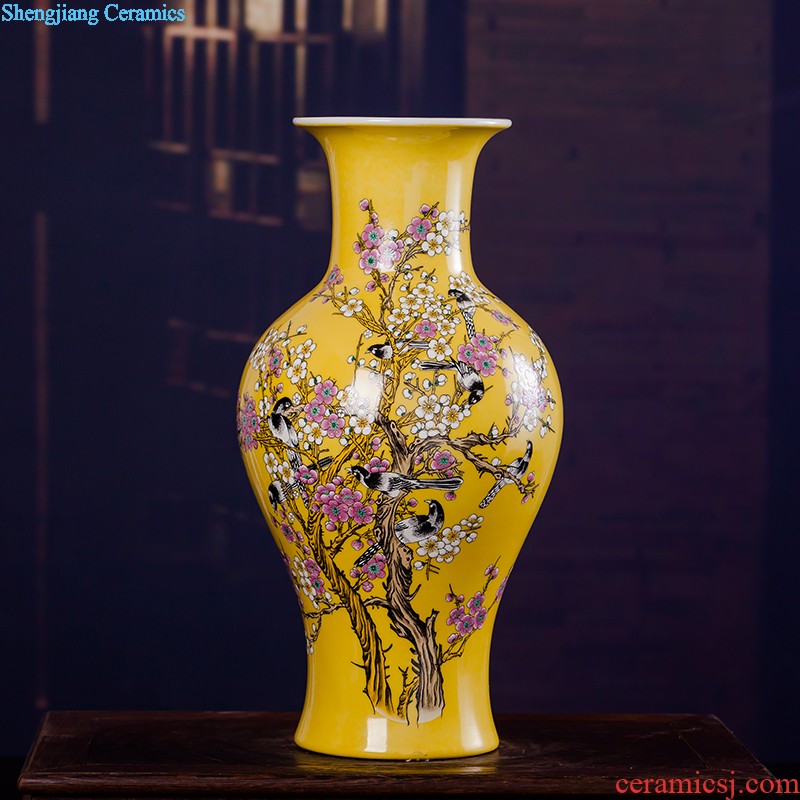 Jingdezhen ceramics vases, flower arranging is furnishing articles of modern Chinese style crystal glaze home sitting room TV ark adornment