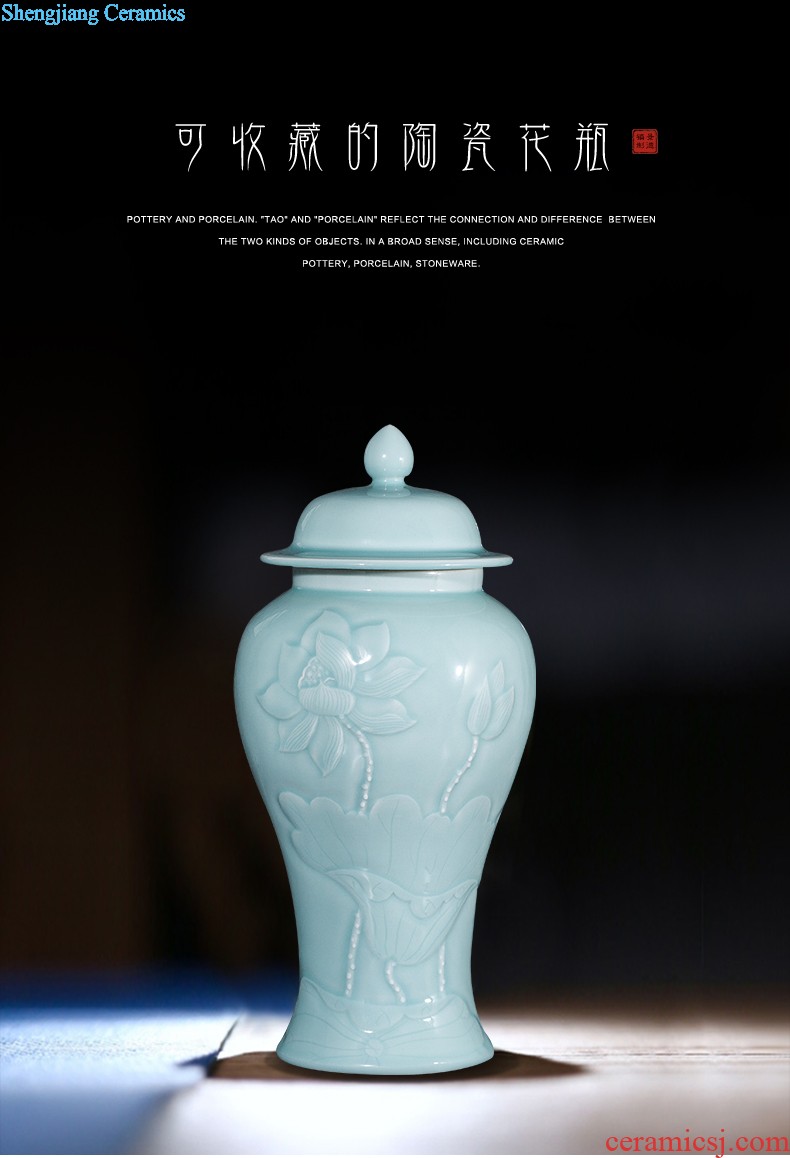 Jingdezhen ceramics vase furnishing articles hollow out modern classical porcelain sitting room ark crafts home decoration