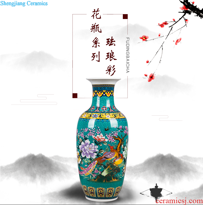 Jingdezhen ceramics hand-painted vases, flower arrangement wine porch home decoration sitting room TV ark furnishing articles