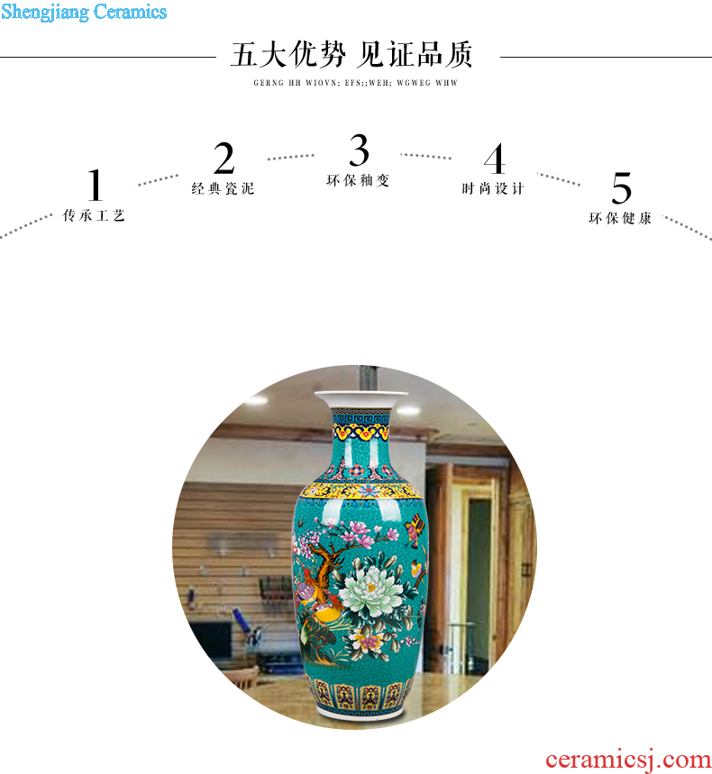 Jingdezhen ceramics hand-painted vases, flower arrangement wine porch home decoration sitting room TV ark furnishing articles