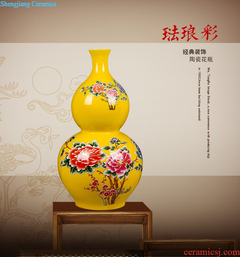 Jingdezhen ceramics dry flower vases, flower receptacle landing contracted and contemporary European fashion ceramic sitting room place decoration