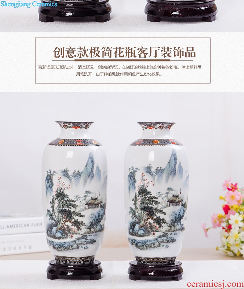 Jingdezhen ceramics design modern vogue to live in the living room beaming pastel yellow vase new home furnishing articles