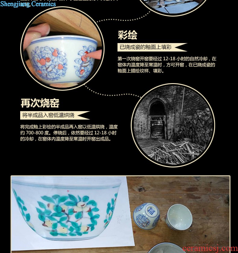 Jingdezhen hand-painted gold colored enamel single cup sample tea cup master cup of pottery and porcelain teacup kung fu tea set personal cup