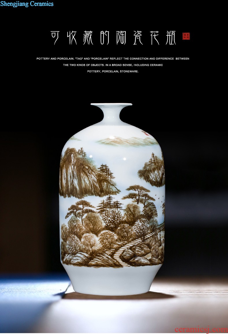 Jingdezhen ceramics hand-painted vases, flower arrangement wine porch home decoration sitting room TV ark furnishing articles