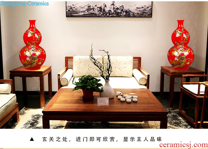 Jingdezhen ceramics dry flower vases, flower receptacle landing contracted and contemporary European fashion ceramic sitting room place decoration