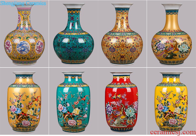 Jingdezhen ceramics hand-painted vases, flower arrangement wine porch home decoration sitting room TV ark furnishing articles