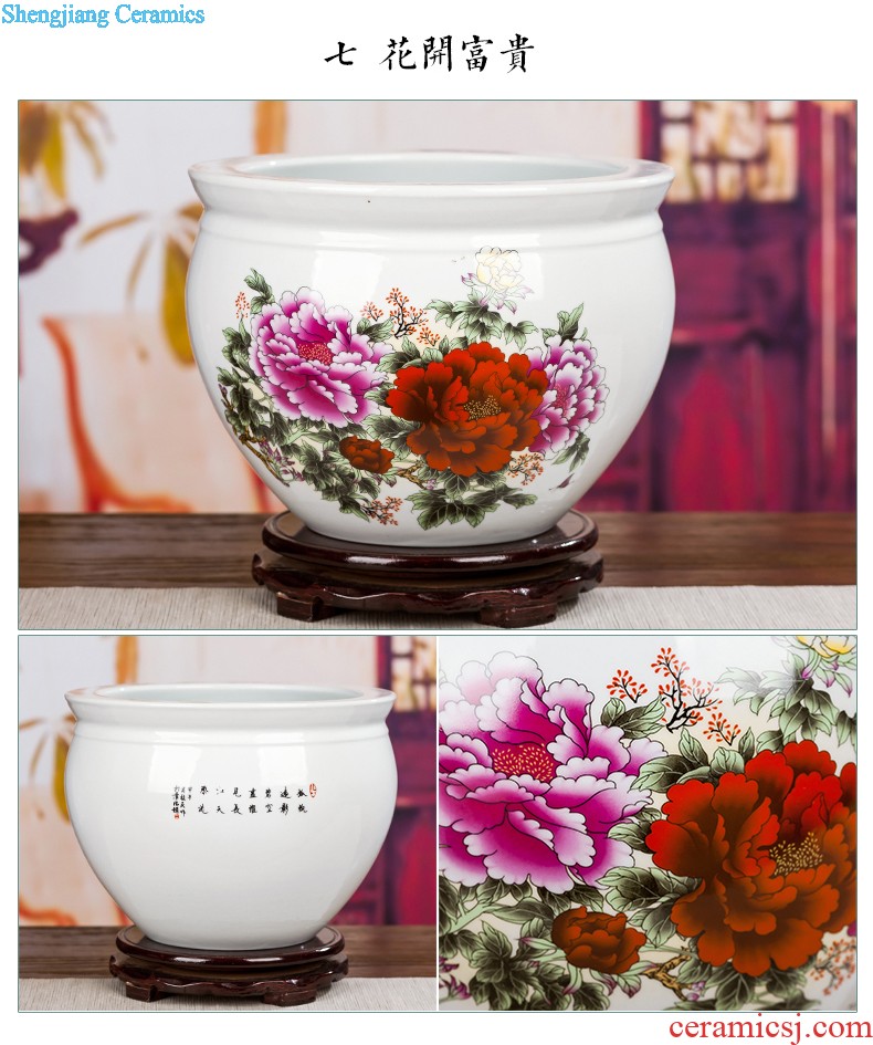 Jingdezhen ceramics furnishing articles household adornment hang dish Chinese wine sitting room porch decorate dish