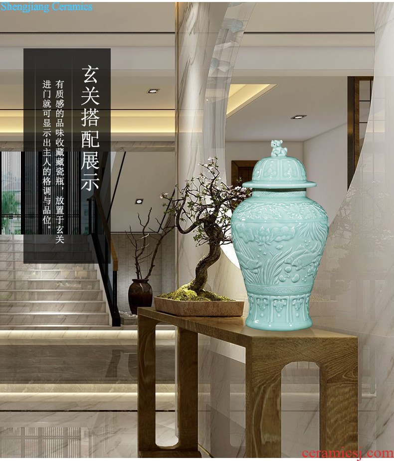 Jingdezhen ceramics hand-painted vases, flower arrangement wine porch home decoration sitting room TV ark furnishing articles