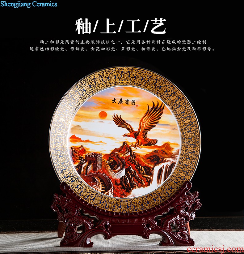 Jingdezhen ceramics vase lotus tree flower receptacle modern household adornment TV cabinet mesa furnishing articles