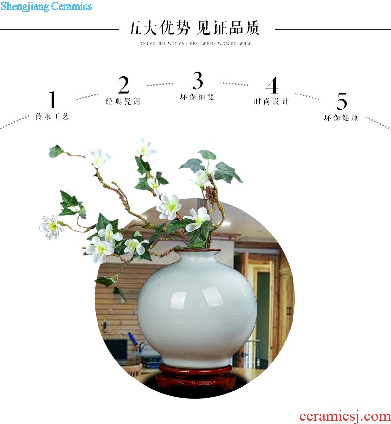 Jingdezhen vase furnishing articles living room contracted white large flower arranging ceramics vase decoration home decoration