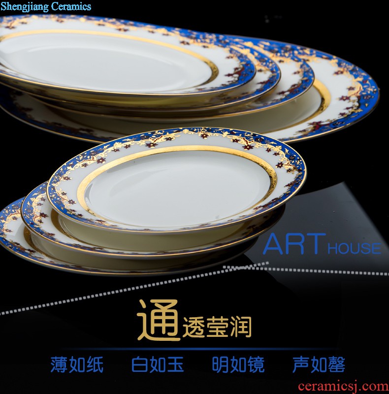 Dish dish suits jingdezhen ceramic nine domain 56 skull porcelain tableware Korean high-grade wedding housewarming porcelain