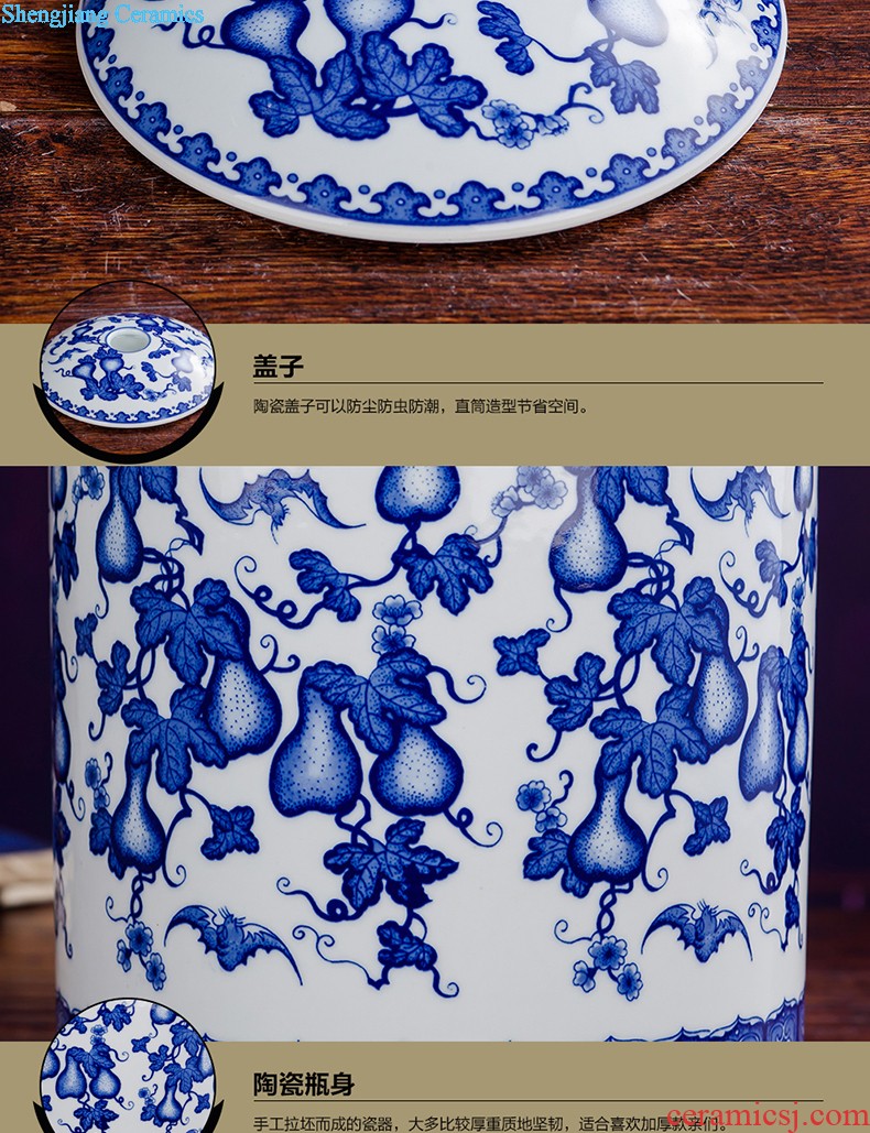 Jingdezhen ceramics antique flower arrangement of blue and white porcelain vase Chinese style furnishing articles contracted household act the role ofing is tasted the sitting room of handicraft