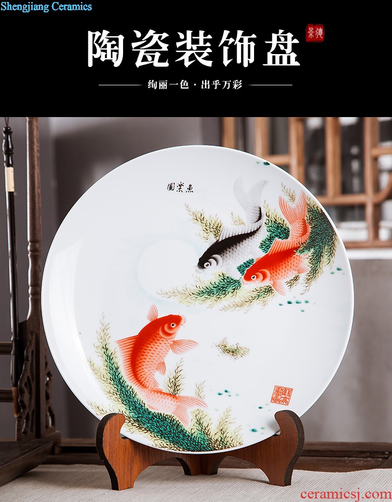 Jingdezhen ceramics furnishing articles act the role ofing is tasted household decoration of Chinese style decoration plate sitting room porch ark TV ark