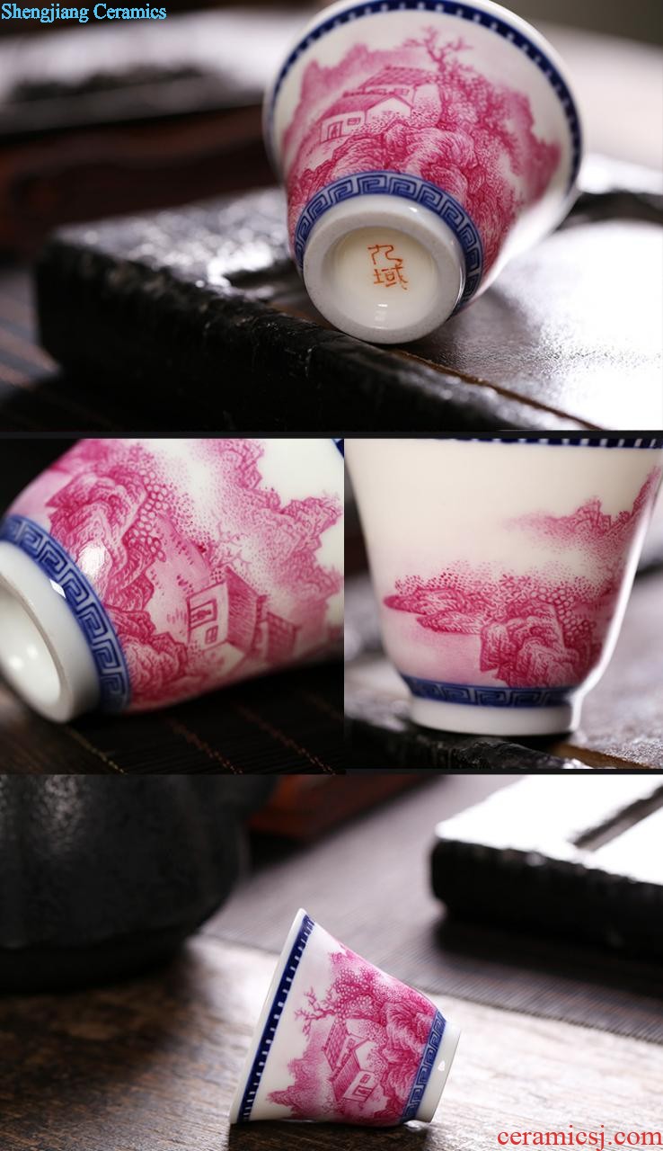 Nine domain bamboo ceramic tea cup Antique tea cup personal master cup jingdezhen kung fu tea bowl