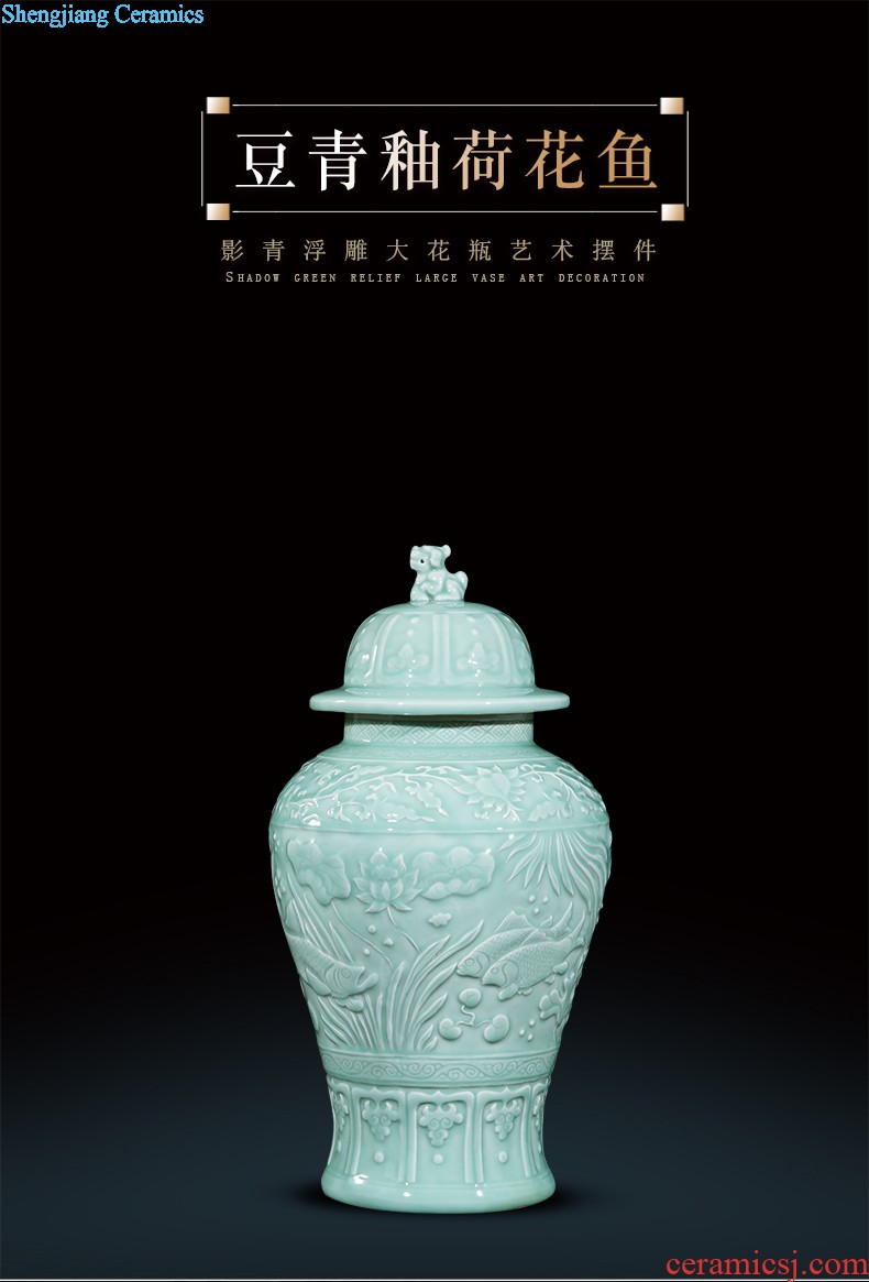 Jingdezhen ceramics hand-painted vases, flower arrangement wine porch home decoration sitting room TV ark furnishing articles