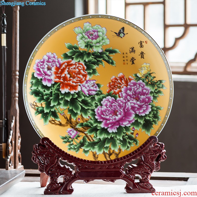 Jingdezhen ceramics hand-painted color bucket vase wine porch home decoration sitting room TV ark furnishing articles