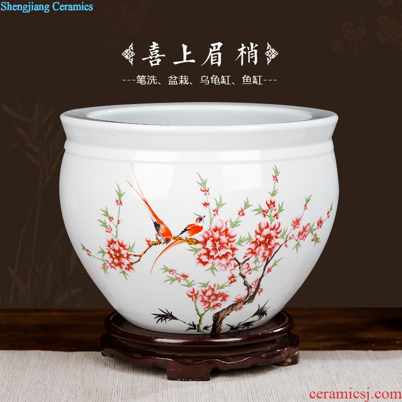 Jingdezhen ceramics furnishing articles household adornment hang dish Chinese wine sitting room porch decorate dish