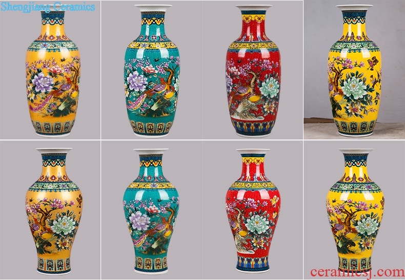 Jingdezhen ceramics hand-painted vases, flower arrangement wine porch home decoration sitting room TV ark furnishing articles