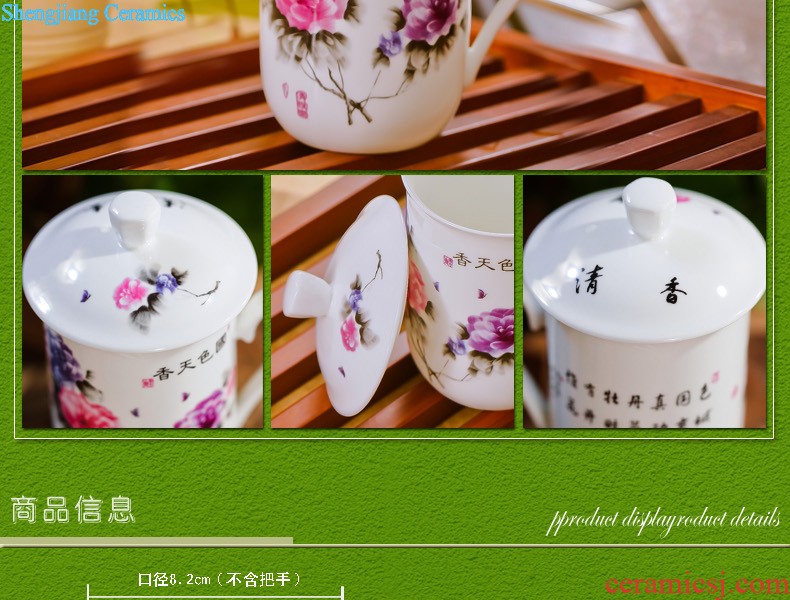 Jingdezhen ceramic cups With cover bone China mugs porcelain cup package mail office meeting Every year more than