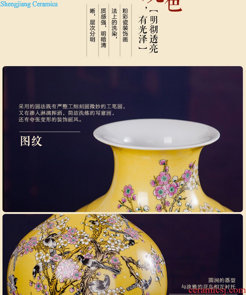 Jingdezhen ceramics vases, flower arranging is furnishing articles of modern Chinese style crystal glaze home sitting room TV ark adornment