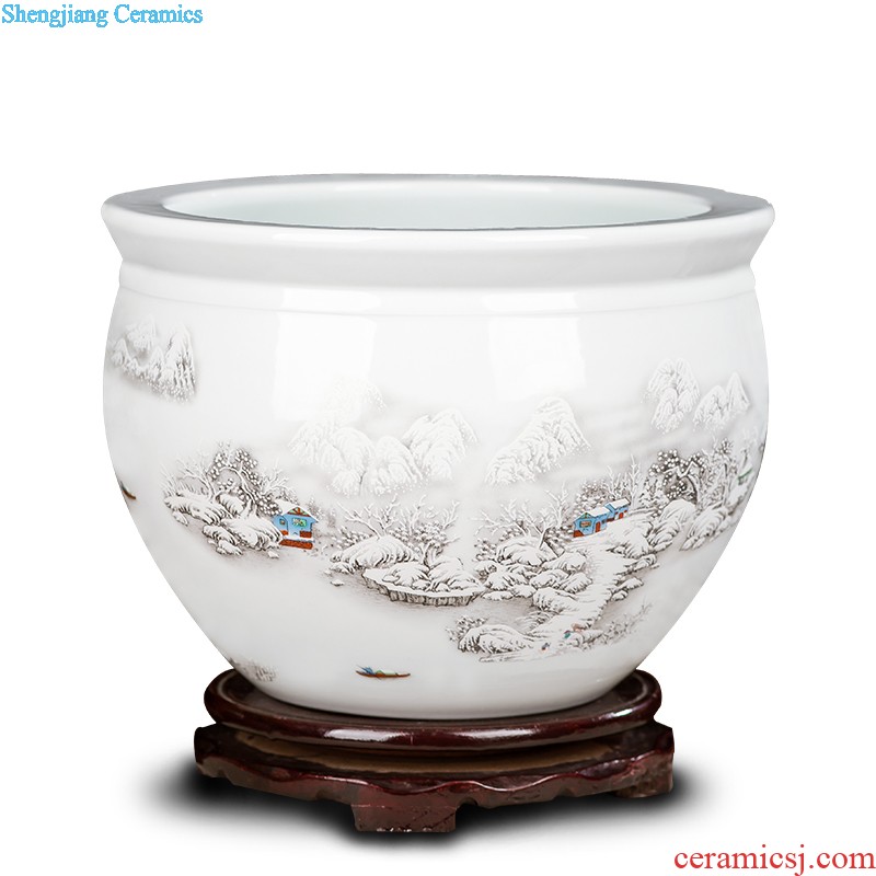 Jingdezhen ceramics furnishing articles household adornment hang dish Chinese wine sitting room porch decorate dish